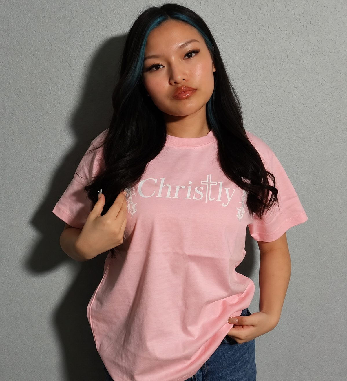 CHRISTLY Signature Tee - Pink