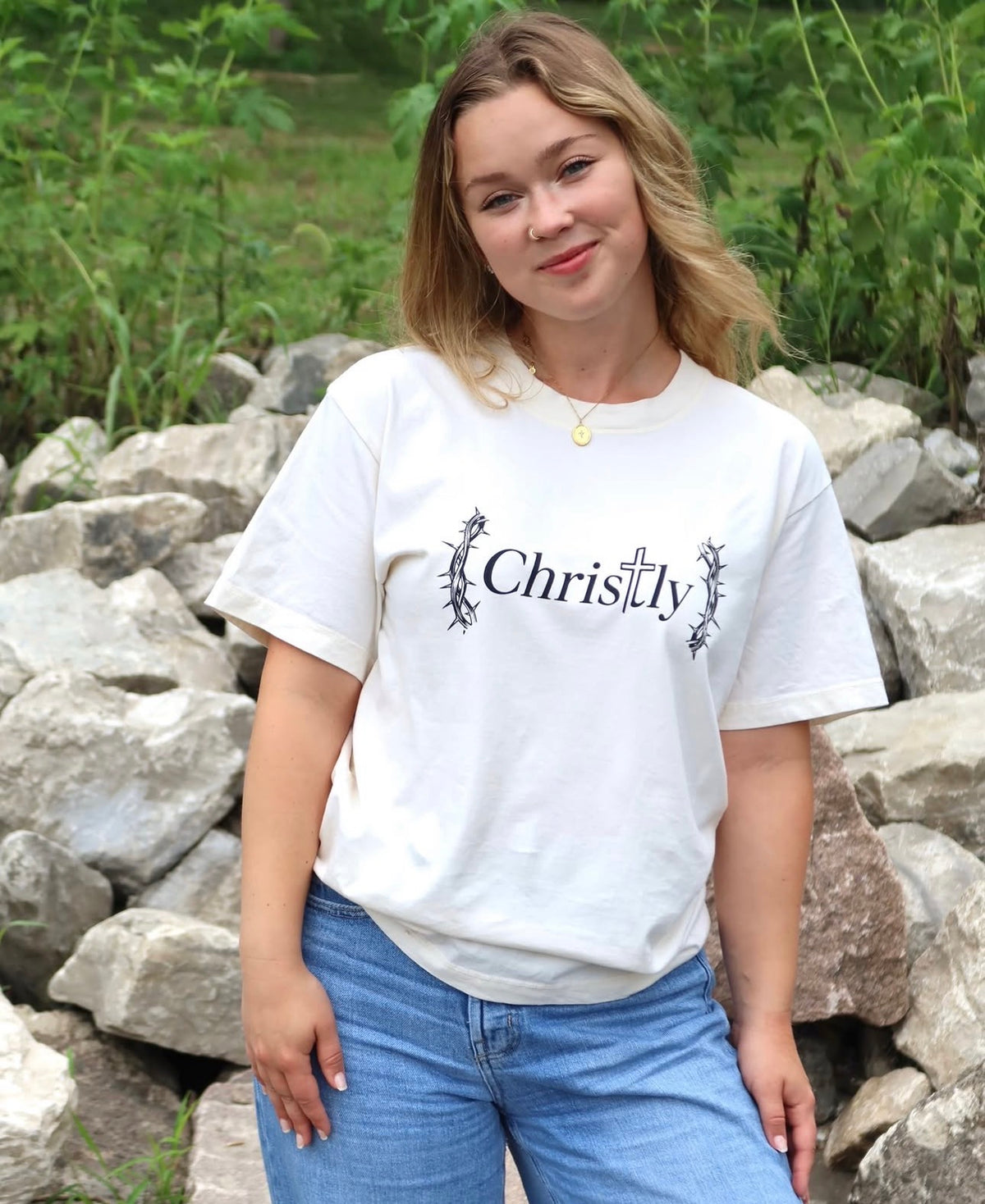CHRISTLY Signature Tee - White