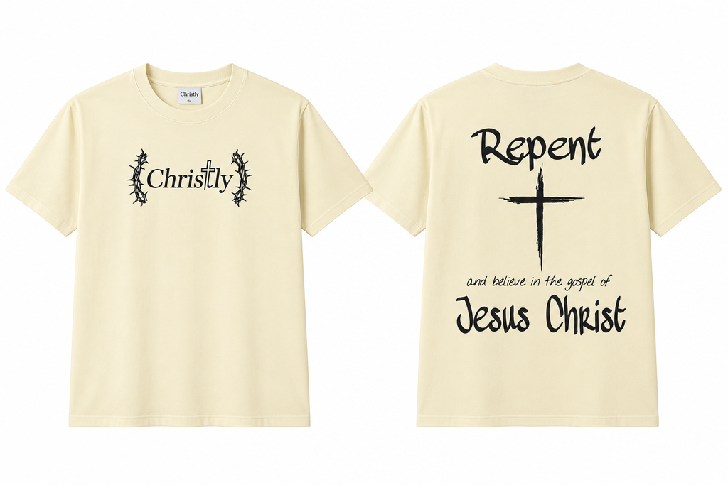 CHRISTLY Signature Tee - Cream