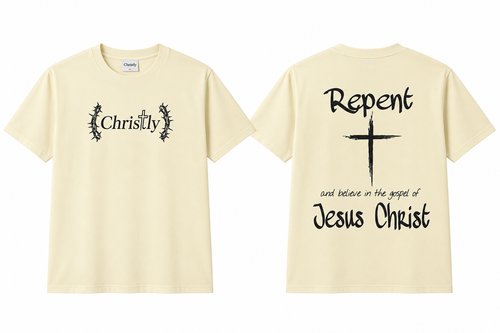 CHRISTLY Signature Tee - Cream